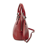 Gucci Small GG Charm Dome Tote Red Gray Calfskin Leather — view 3