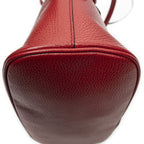 Gucci Small GG Charm Dome Tote Red Gray Calfskin Leather — view 8