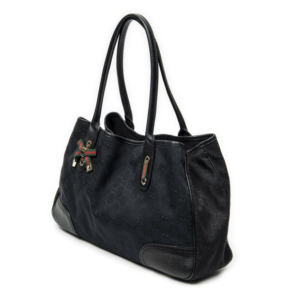 Gucci Princi Tote Black GG Canvas — view 2