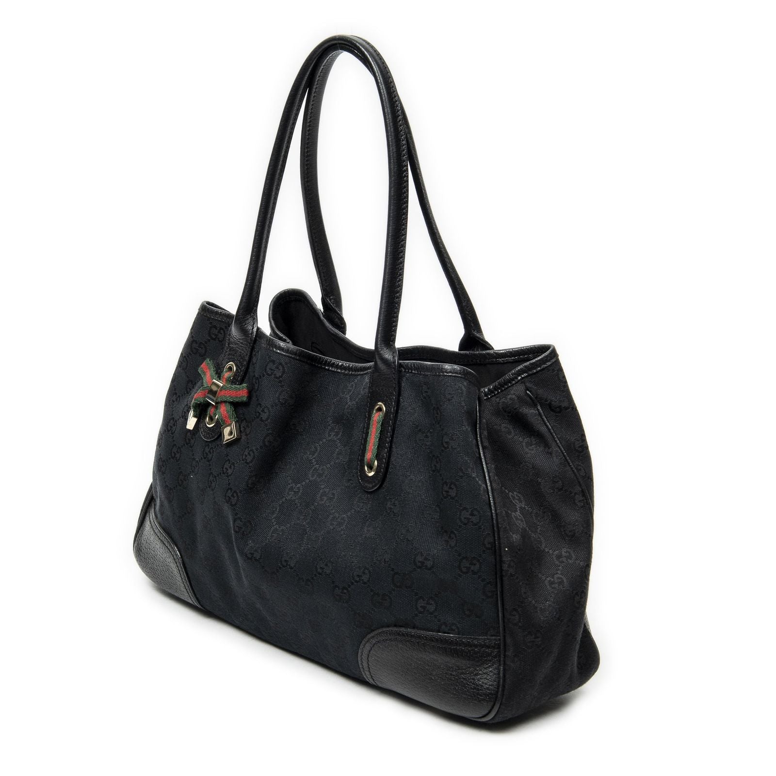 Gucci Princi Tote Black GG Canvas — view 2