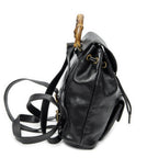Gucci Mini Bamboo Backpack Black Calfskin Leather — view 4