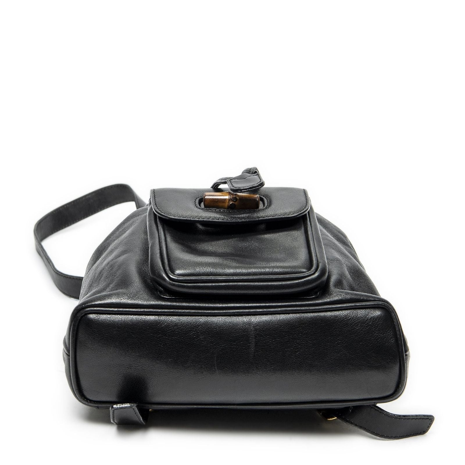 Gucci Mini Bamboo Backpack Black Calfskin Leather — view 6