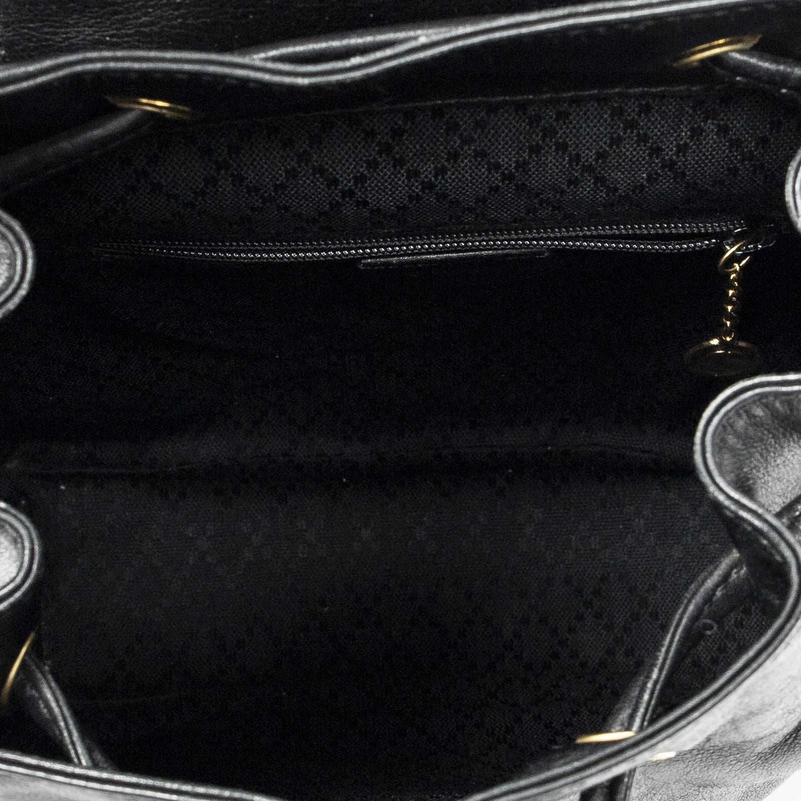 Gucci Mini Bamboo Backpack Black Calfskin Leather — view 9