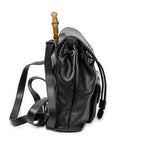 Gucci Mini Bamboo Backpack Black Calfskin Leather — view 4
