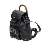 Gucci Mini Bamboo Backpack Black Calfskin Leather — view 2