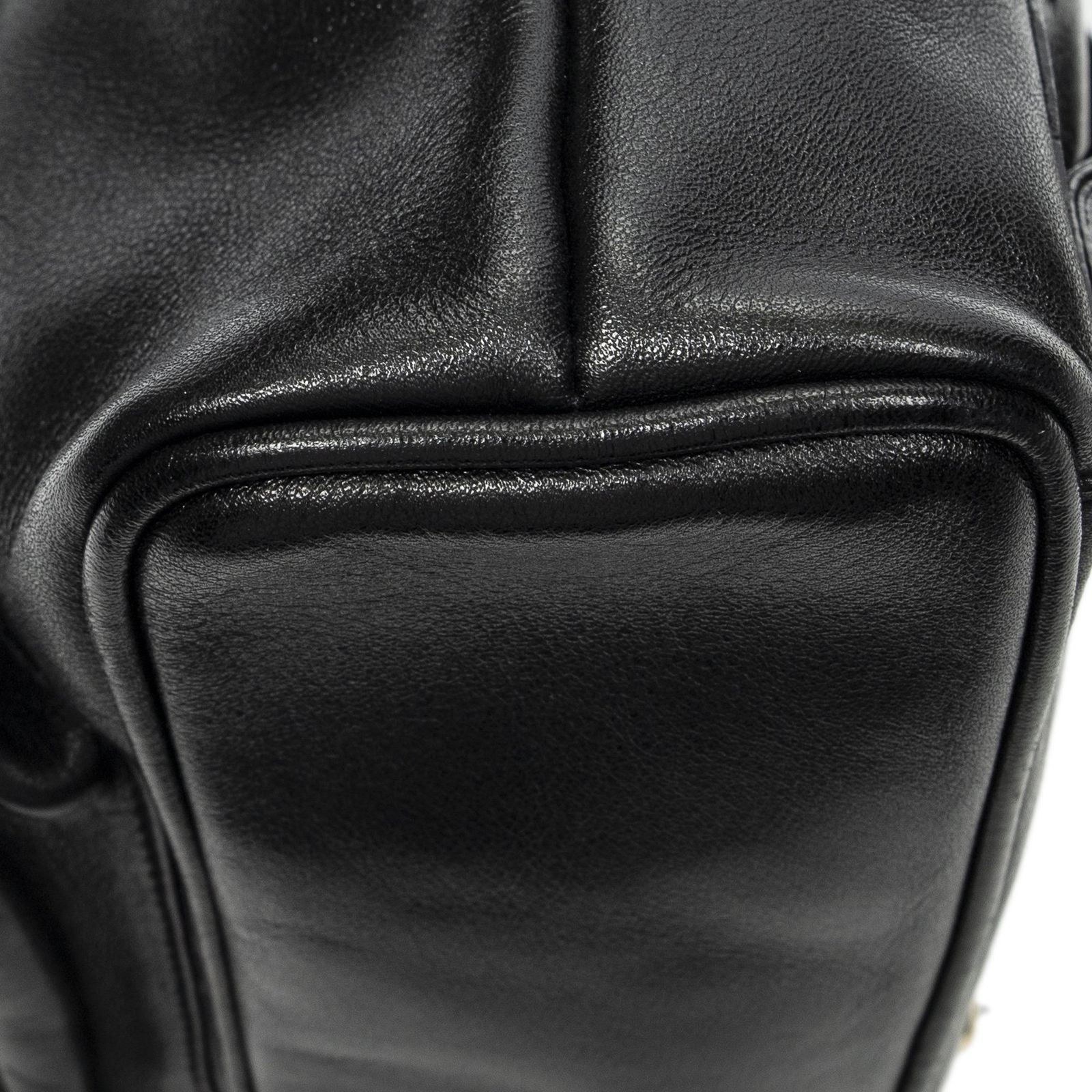 Gucci Mini Bamboo Backpack Black Calfskin Leather — view 8