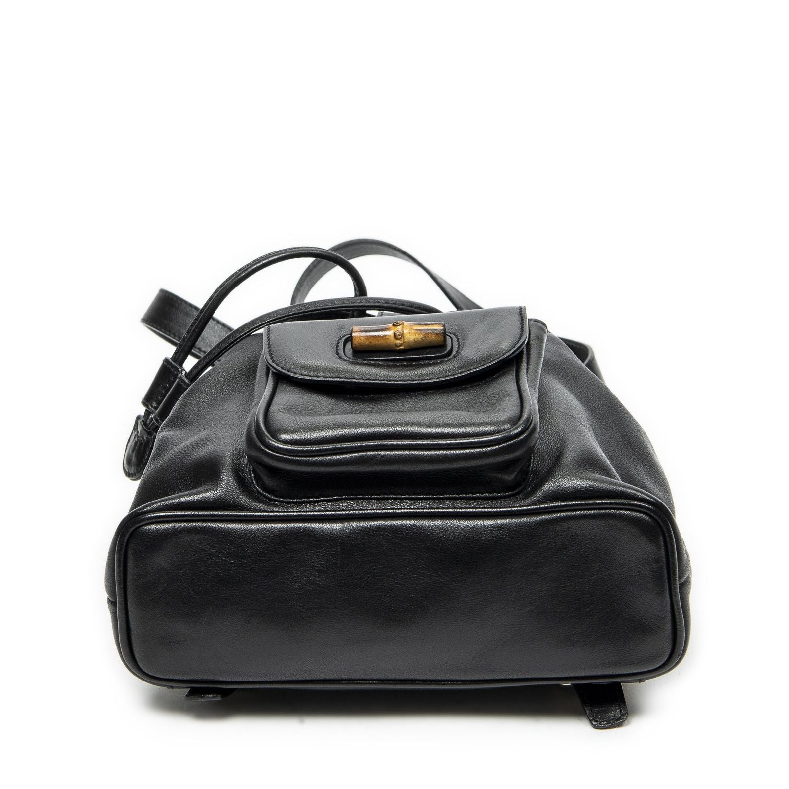 Gucci Mini Bamboo Backpack Black Calfskin Leather — view 6