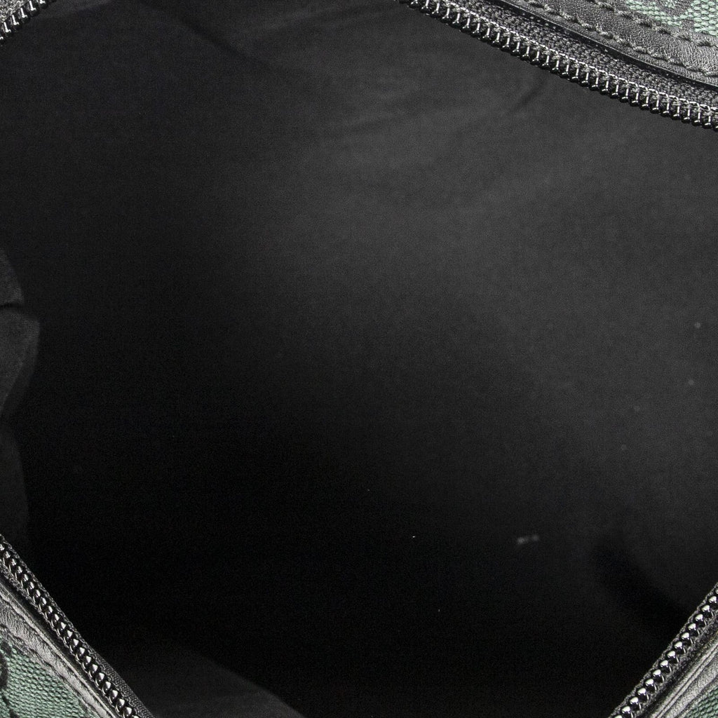 Gucci Small Side Buckle Boston Green Black GG Canvas Messenger Bag — view 9