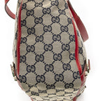 Gucci Small Abbey Dring Tote Beige Red Navy GG Canvas — view 8