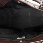 Loeweanagram Tote Dark Brown Calfskin Leather — view 9