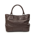 Loeweanagram Tote Dark Brown Calfskin Leather — view 5