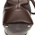 Loeweanagram Tote Dark Brown Calfskin Leather — view 8
