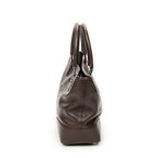 Loeweanagram Tote Dark Brown Calfskin Leather — view 4