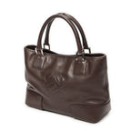 Loeweanagram Tote Dark Brown Calfskin Leather — view 2