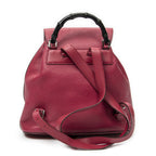 Gucci Bamboo Backpack Tassel Fuschia Calfskin Leather — view 5