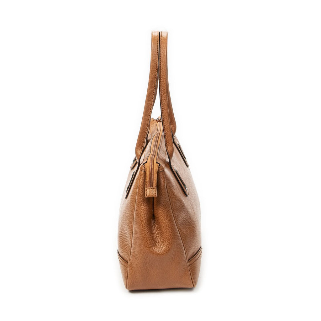 Gucci Principe Tote Tan Gray Calfskin Leather — view 3