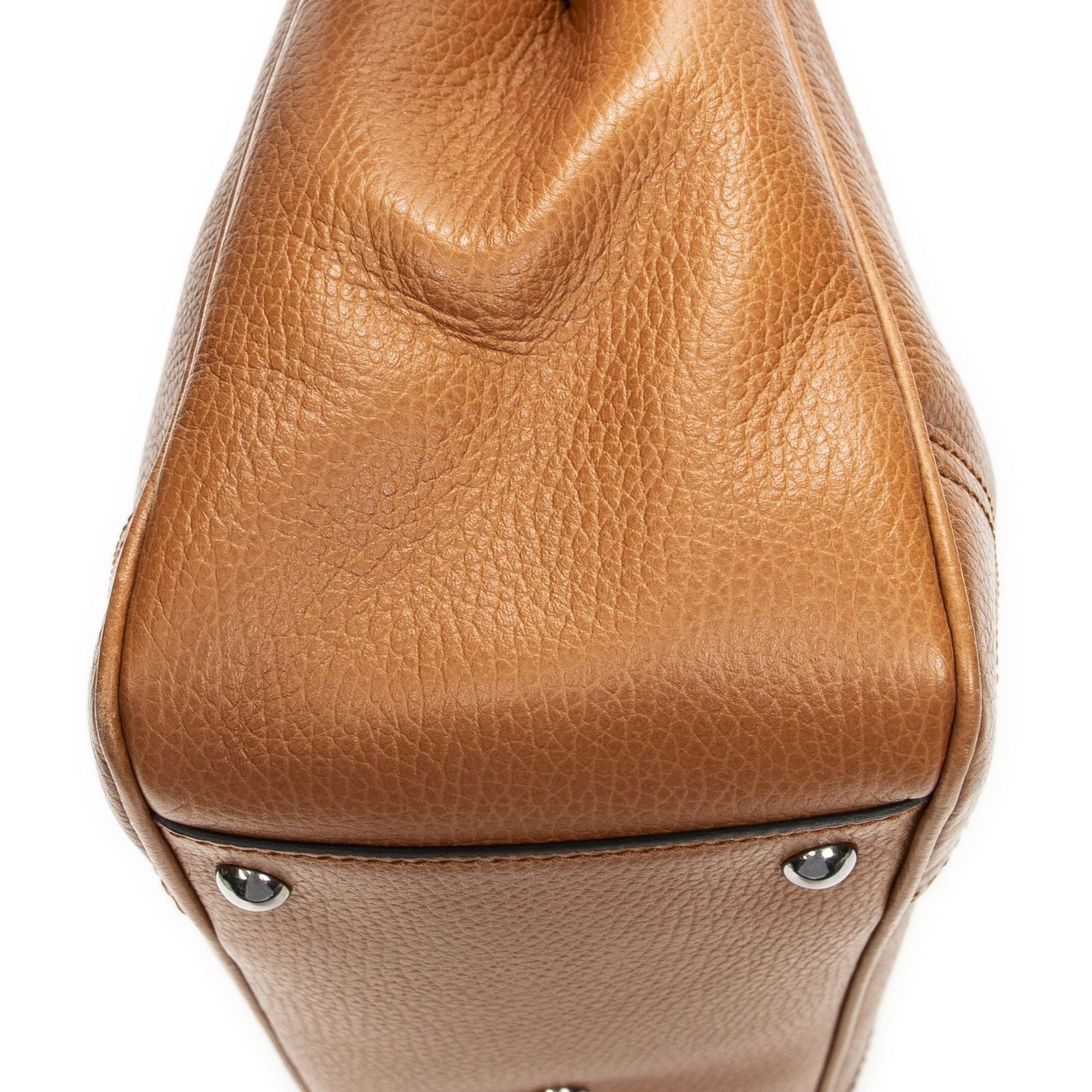Gucci Principe Tote Tan Gray Calfskin Leather — view 7