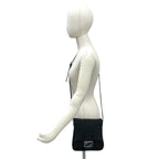 Fendi Zucchino FF Pattern Canvas Leather Shoulder Bag Pochette Crossbody Black — view 2