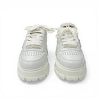 Prada Sneakers Shoes Leather Shearling White Triangle Logo — view 2