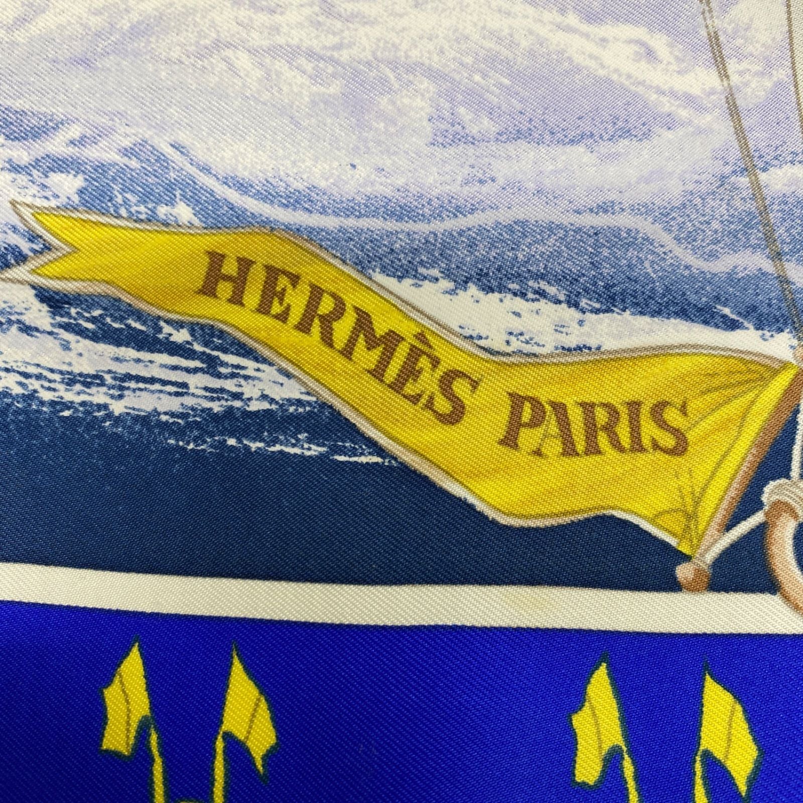 Hermes Scarf Carre 90 Yacht National Flag Silk Bandana — view 2