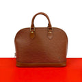 Louis Vuitton Vintage Alma Epi Leather Boston Bag Kenya Brown