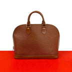 Louis Vuitton Vintage Alma Epi Leather Boston Bag Kenya Brown