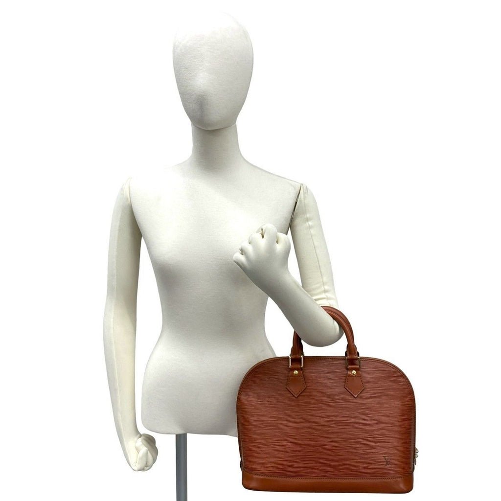 Louis Vuitton Vintage Alma Epi Leather Boston Bag Kenya Brown — view 2