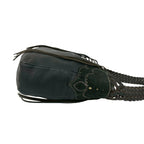 Loewe Fringe Suede Leather Shoulder Bag Tote Black — view 6