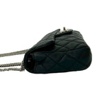 Chanel Card Quilted CC Logo Lambskin Chain Shoulder Bag Black — view 5