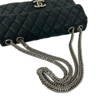 Chanel Card Quilted CC Logo Lambskin Chain Shoulder Bag Black — view 4