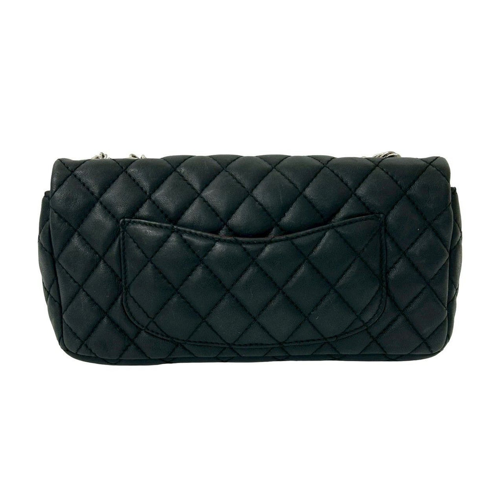 Chanel Card Quilted CC Logo Lambskin Chain Shoulder Bag Black — view 3