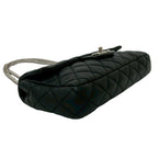 Chanel Card Quilted CC Logo Lambskin Chain Shoulder Bag Black — view 7