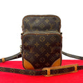 Louis Vuitton Vintage Amazon Monogram Leather Mini Shoulder Bag Pochette Brown