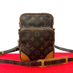 Louis Vuitton Vintage Amazon Monogram Leather Mini Shoulder Bag Pochette Brown