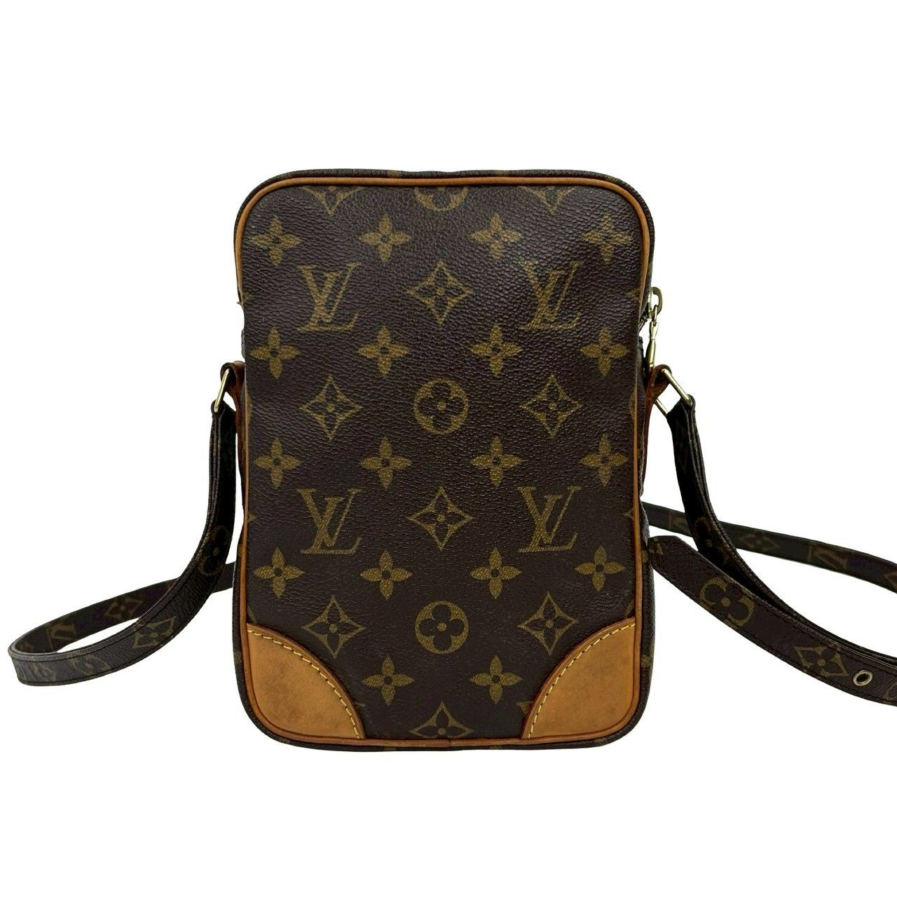 Louis Vuitton Vintage Amazon Monogram Leather Mini Shoulder Bag Pochette Brown — view 3