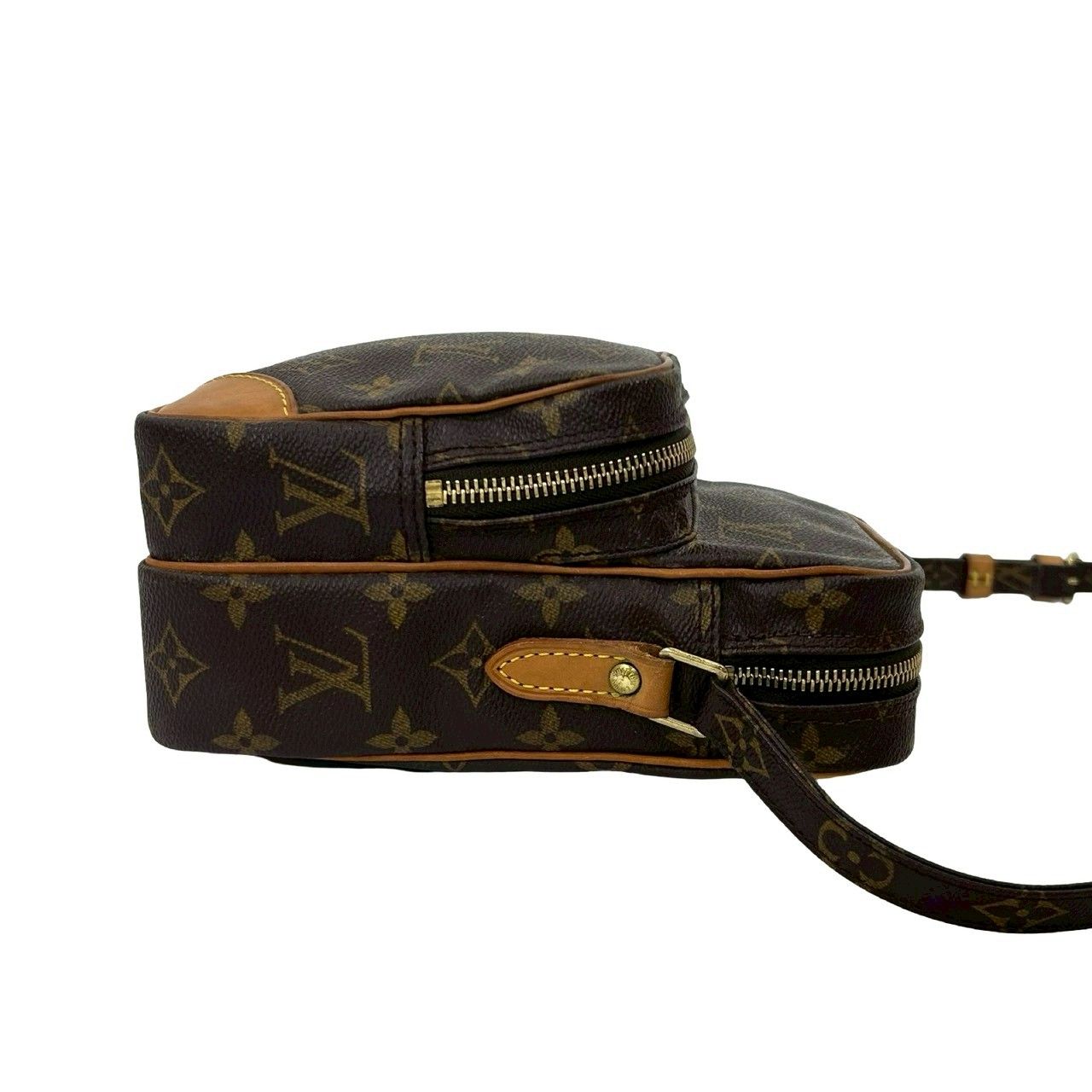 Louis Vuitton Vintage Amazon Monogram Leather Mini Shoulder Bag Pochette Brown — view 6