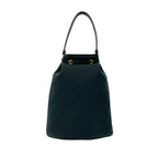 Prada Logo Canvas Leather Drawstring 2-Way Mini Shoulder Bag Black — view 3