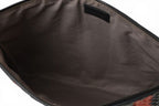 Bottega Veneta Clutch Pouch Intrecciato Nappa Lambskin Black Orange — view 9
