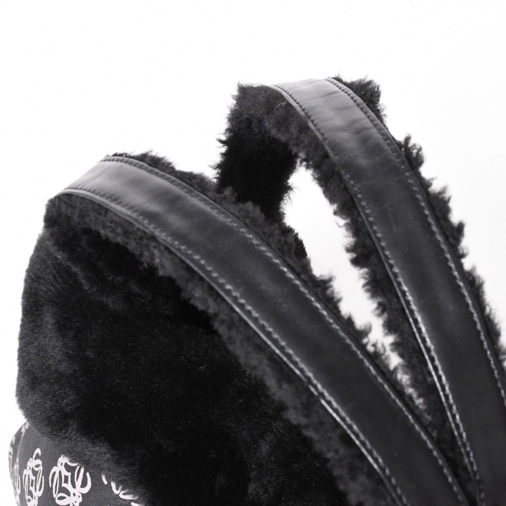 Loewe Handbag Anagram Black Shearling Leather Silver — view 4