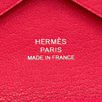 Hermes Calvi Duo Rose Silver Card Case Chevre — view 7