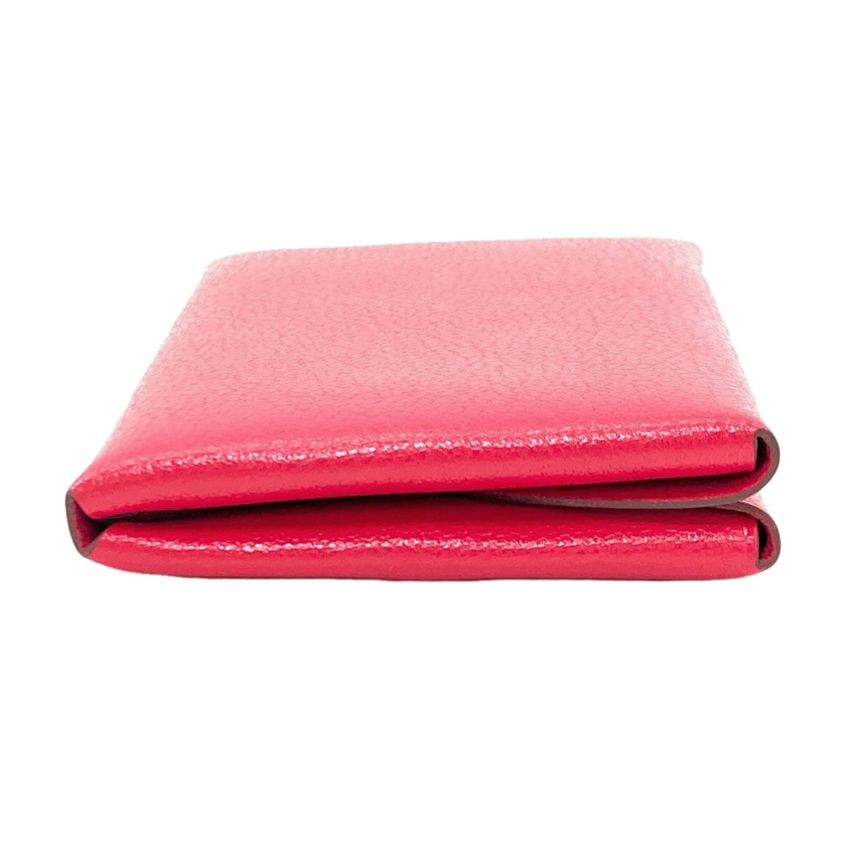 Hermes Calvi Duo Rose Silver Card Case Chevre Sham Kira — view 3
