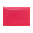 Hermes Calvi Duo Rose Silver Card Case Chevre Sham Kira