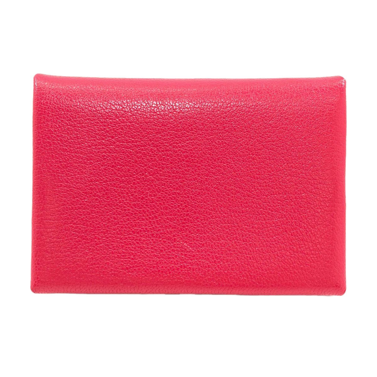 Hermes Calvi Duo Rose Silver Card Case Chevre Sham Kira