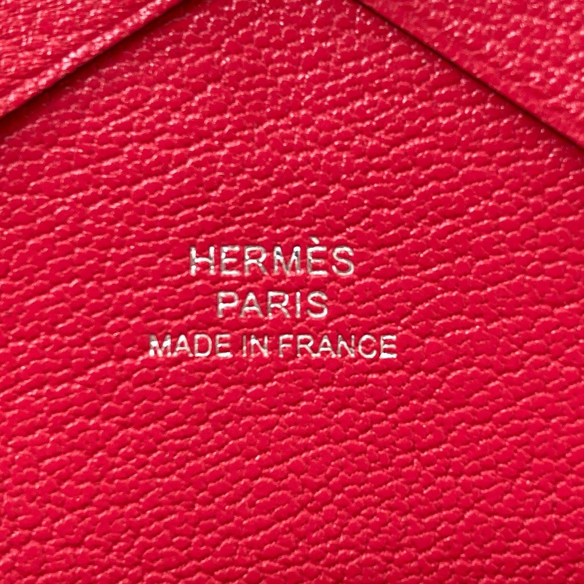 Hermes Calvi Duo Rose Silver Card Case Chevre Sham Kira — view 7