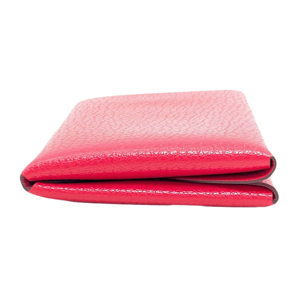 Hermes Calvi Duo Rose Silver Card Case Chevre — view 3