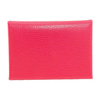 Hermes Calvi Duo Rose Silver Card Case Chevre — view 2
