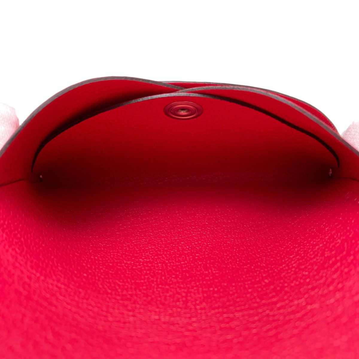 Hermes Calvi Duo Rose Silver Card Case Chevre — view 6