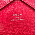 Hermes Calvi Duo Rose Silver Card Case Chevre — view 9