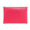 Hermes Calvi Duo Rose Silver Card Case Chevre