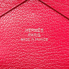 Hermes Calvi Duo Rose Silver Card Case Chevre — view 7